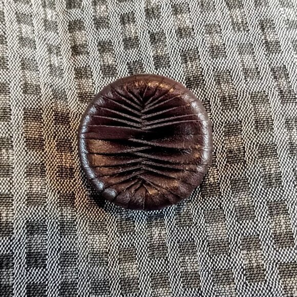 Giorgio Armani Double Breasted Leather Button Blazer - Picture 4 of 8